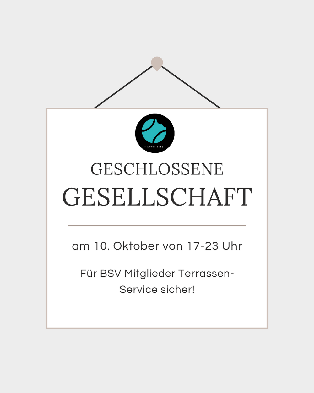 GESCHLOSSENE GESELLSCHAFT AM 10.10.2025
